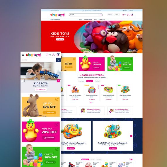 Responsive nopComerce Theme for Kids Toys