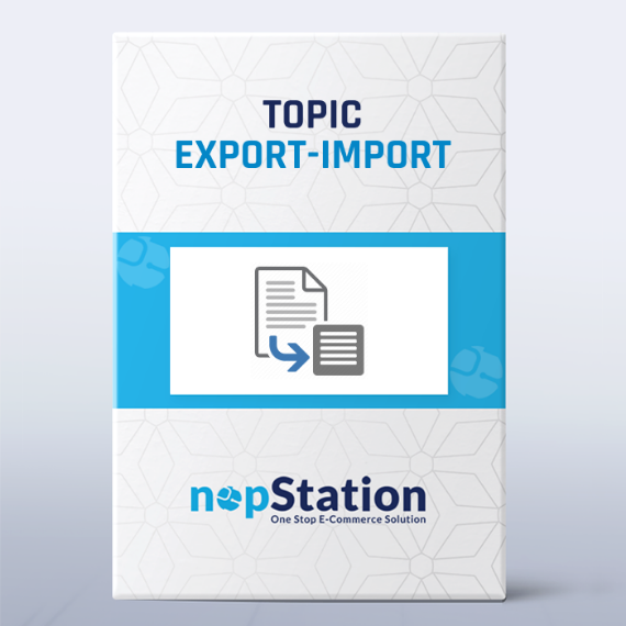 Picture of Topic Export-Import