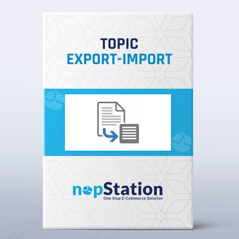 Picture of Topic Export-Import