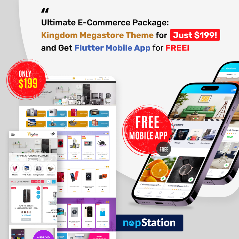 Kingdom Theme + Flutter Mobile App Combo