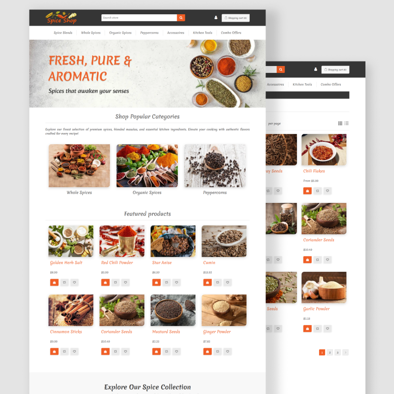 Picture of Spice Shop Theme for nopCommerce